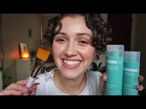 ASMR Friend Does Your Calming Skincare (personal attention, layered sounds, tingly skincare)