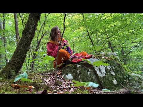 🧶✨🍁ASMR I volunteer as your chatty co-worker while I knit in the woods. What are you up to?🍁✨🧶