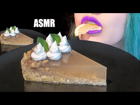 ASMR: CLEAR LEMON MERINGUE PIE | See-Through Jello Pie 🍰 ~ Relaxing Eating [No Talking|V] 😻