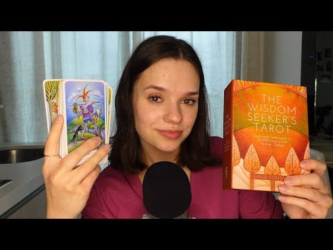 ASMR tarot cards unboxing + card reading (tapping, whispering, shuffling)