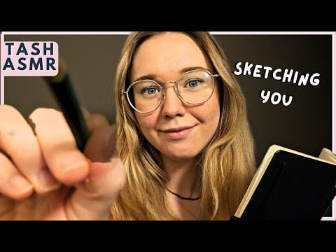 ASMR Sketching your face! Paper, Pencil SOUNDS