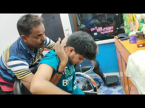 ASMR New Indian barber Head and body massage with Neck cracking