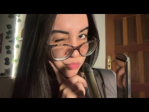 ASMR ARRUMANDO SEU CABELO 
