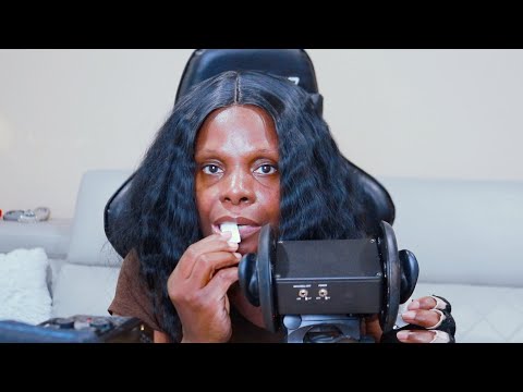 EAR TO EAR CHEWING GUM ASMR MOUTH SOUNDS