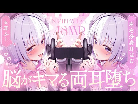 ‪〖 両耳ASMR⌇KU100 〗 両耳昇天♡リアルタイム分身でお耳ほっこりサンドイッチ♡ 〖耳はむ/耳ふぅ/安眠/ear cleaning/Japanese/Vtuber〗