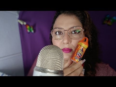 ASMR Comiendo Lucas Muecas sabor 🥭 dulce Mexicano