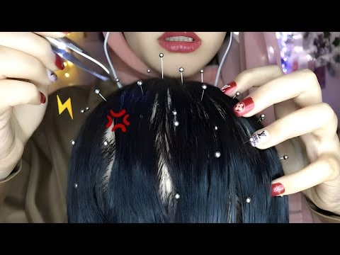 ASMR Plucking Needles & Pins (Bad Thoughts) From Your Scalp- Searching, Scratching 💆🏻‍♀️✨