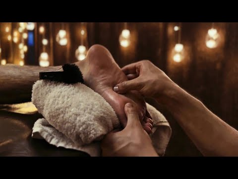 ASMR Hairy Legs & Feet Massage / Reflexology Massage