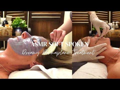 ASMR Soft Spoken Spa Facial For Relaxation & Sleep | Dreamy Dermaplane, Jade comb & Ice Globes.