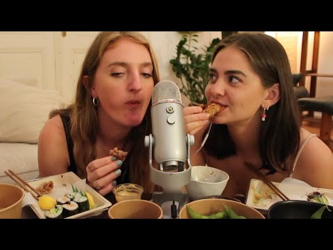 ASMR sushi mukbang / realtalk with my bestie @lovegoodasmr