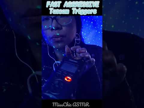 ASMR Fast and Aggressive Tascam Triggers for Tingles - Gentle Mouth Sounds & Mic Rubbing 🤯
