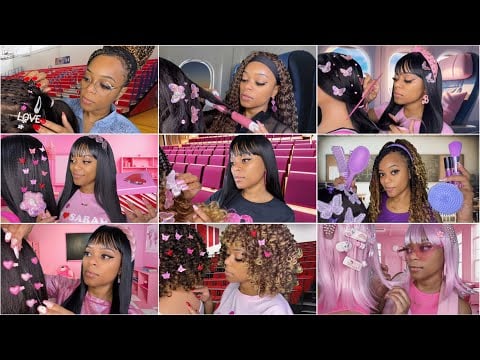ASMR |❤️ Clipping Your Hair Back With Accessories | 1 Hour Compilation For Sleep/Work/Study