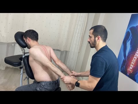 ASMR - This Shoulder Massage on a Chair Feels Unreal