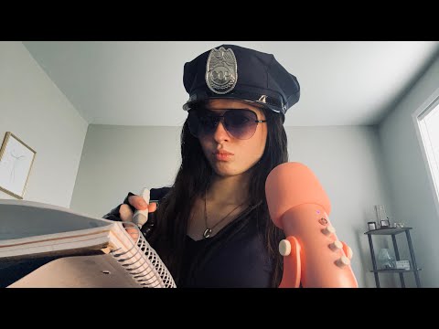 ASMR~ Cop Interviews You! 🚔👮 (Drawing, typing, questions) 