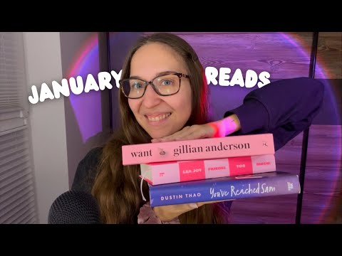 ASMR January Reading Wrap-Up 📚🩷 (Book Triggers, Page Flipping, Paper Sounds, Tracing, Whispering)