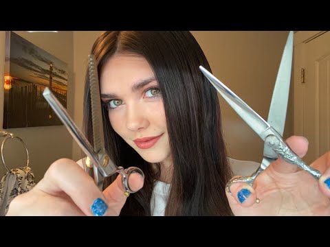 CUTTING MY OWN HAIR ✂️ Trimming, Shaping, Texturizing | ASMR