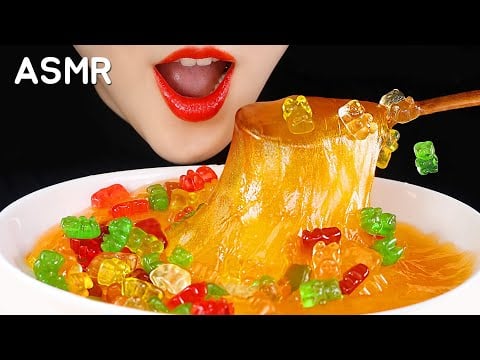 EDIBLE SLIME MUKBANG ASMR SLIME JELLY MUKBANG ASMR GUMMY BEAR ASMR