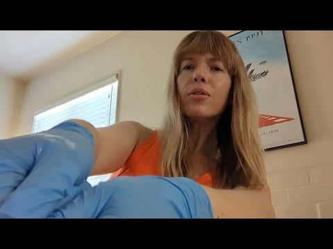 ASMR Hand and Forearm Massage (Skin Pulling, Rollerball, Spray)