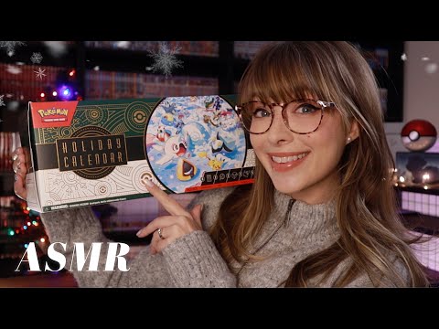 ASMR 📅❄️ Pokémon TCG Advent Calendar! Late Night Card Opening on a Cozy Winter Evening!