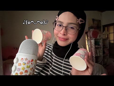 asmr ☆彡 cup triggers + mouth sounds (you'll love it!) 🎀