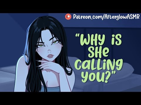 Black Cat Girlfriend Picks Up the Phone When Another Girl Calls You (Possessive) (Kissing) (Grumpy)