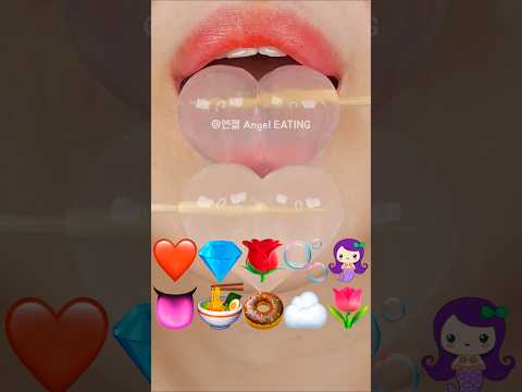 @AngelEATING777 asmr CLEAR EMOJI FOOD JELLY 투명 이모지 젤리 먹방 eating sounds