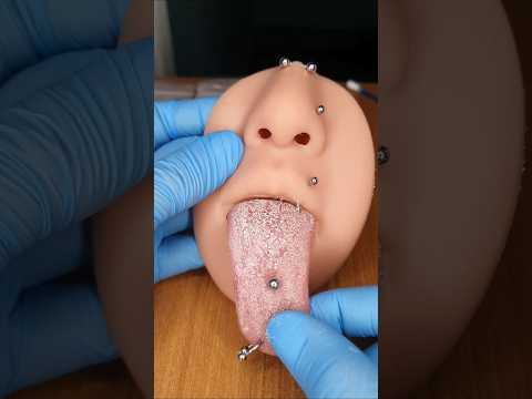 parte 4 | colocando seu piercing 👅 #asmr #piercing #shorts