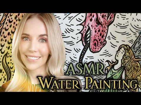 ASMR Water Painting Greek Myths (Softly Spoken)