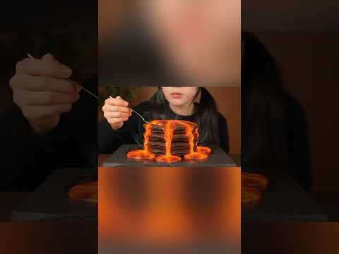 Eating Lava Pancake #asmrsounds #asmrvideo #eatingsounds