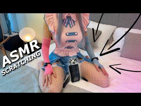 ASMR White Fishnet Stockings | Fabric Scratching Sounds | No Talking 💤