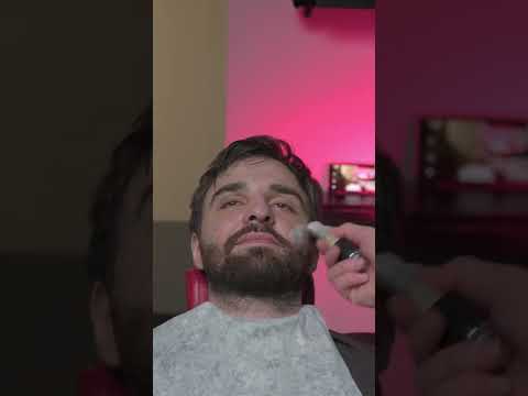 Asmr  оформление бороды и бритье 💈 Бритье щетины опаской