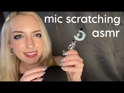 ASMR Mic Scratching ~ pen, nails, up close whispers