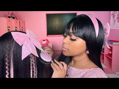 ASMR | 🩷Girl Who Is Secretly OBSESSED With You Pampers You + Does Your Hair In Class