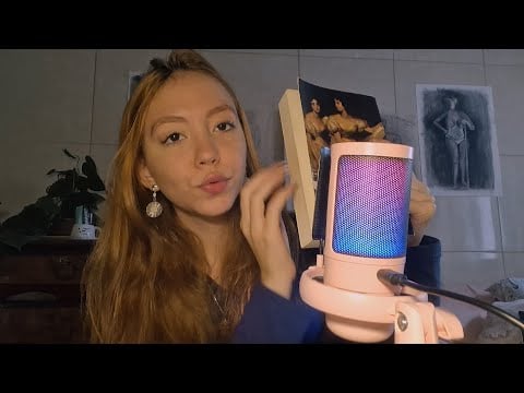 ASMR tapping com unhas postiças, scratching sons de boca 
