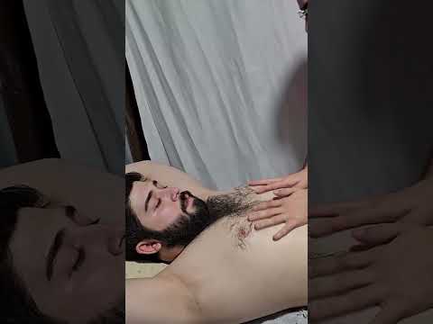 VERY RELAXING CHEST,ARM AND HAND MASSAGE THERAPY #asmr #relaxing #massage #relax #shorts #chest
