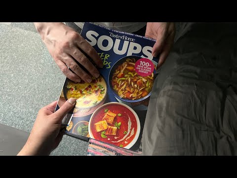 ASMR Magazine Flipping and Page Turning Soup  Magazine Flip With My Husband 