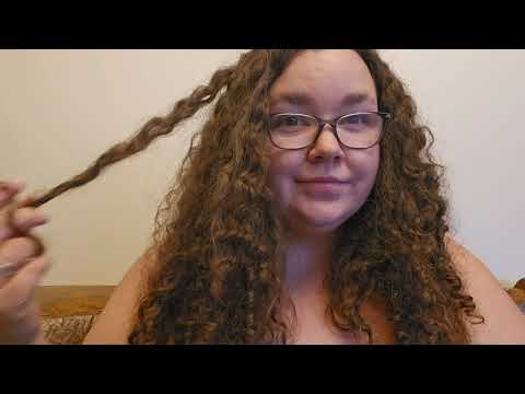 💕ASMR Curly Hair Play on Me (No Talking) with Hair Placing and Fan Sounds 💕
