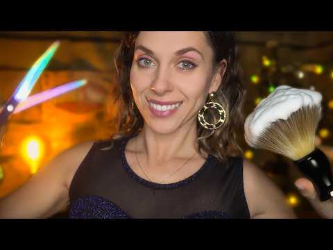 ASMR 3h Sleep Inducing Haircut, Shave, Massage, Brushing, NO TALKING, Rain sounds