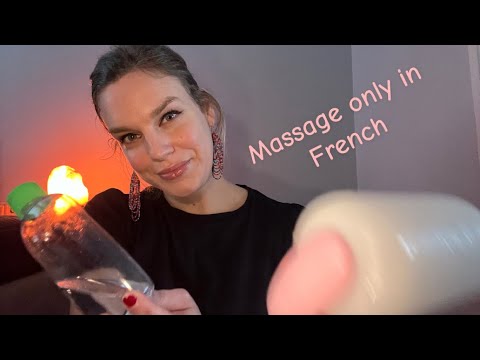 [ASMR] Fast & Aggressive Shoulders, Arms + Hands Massage Only In French (Oil, Roller)