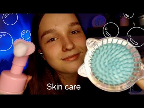 ASMR FAZENDO SUA SKIN CARE PARA VOCÊ DORMIR (durma rápido com esse vídeo)