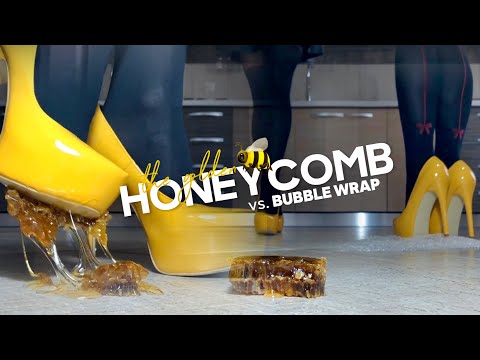 Bubble Wrap vs. Honeycomb! High Heels Crushing Food! Oddly Satisfying! ASMR