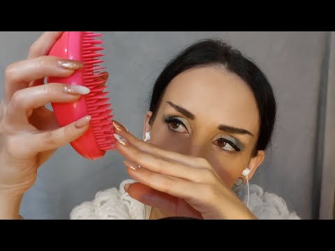 [Magyar ASMR] Relax & bizsergés  tenger... hajkefélés, kézkrémezés, gumikesztyű hangok..