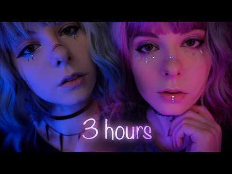 ASMR | 3 HOURS layered "shh, relax, go back to sleep" personal attention & soft whispering - rain