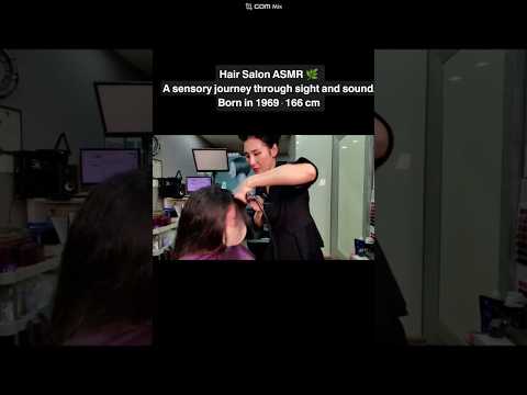 Hair salon ASMR visual and hearing activation #Magic straight, break the strong curly chain to make