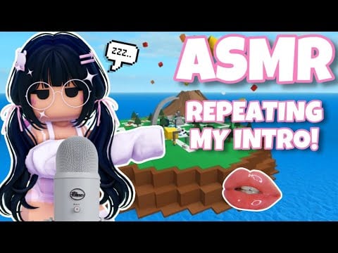 Roblox ASMR ∼ natural disaster survival! repeating my intro 💗 (RELAXING WHISPERS)