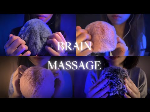 ASMR 1 Hour Fluffy Mic Touching , Brain Massage , Sleepy , Asmr collection , No Talking