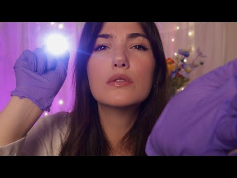 ASMR Concussion Check Exam (scalp inspection, light triggers, focus and follow my instructions) 🩺