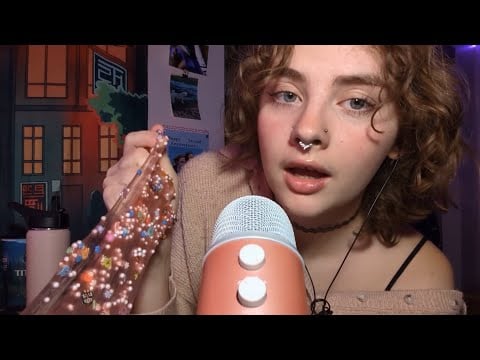 ASMR *CRUNCHY* Slime, Floam, Cloud slime, some mouth sounds (sticky, crinkly, crispy!)