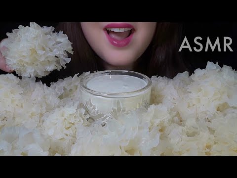 HEALTHY EATING ASMR Raw Veggie Platter [Snow Fungus & Ranch] EXTREMELY SATISFYING Crunchy Sounds!