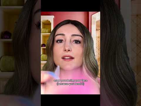 Powdering your face asmr #asmrmakeup #asmrroleplay